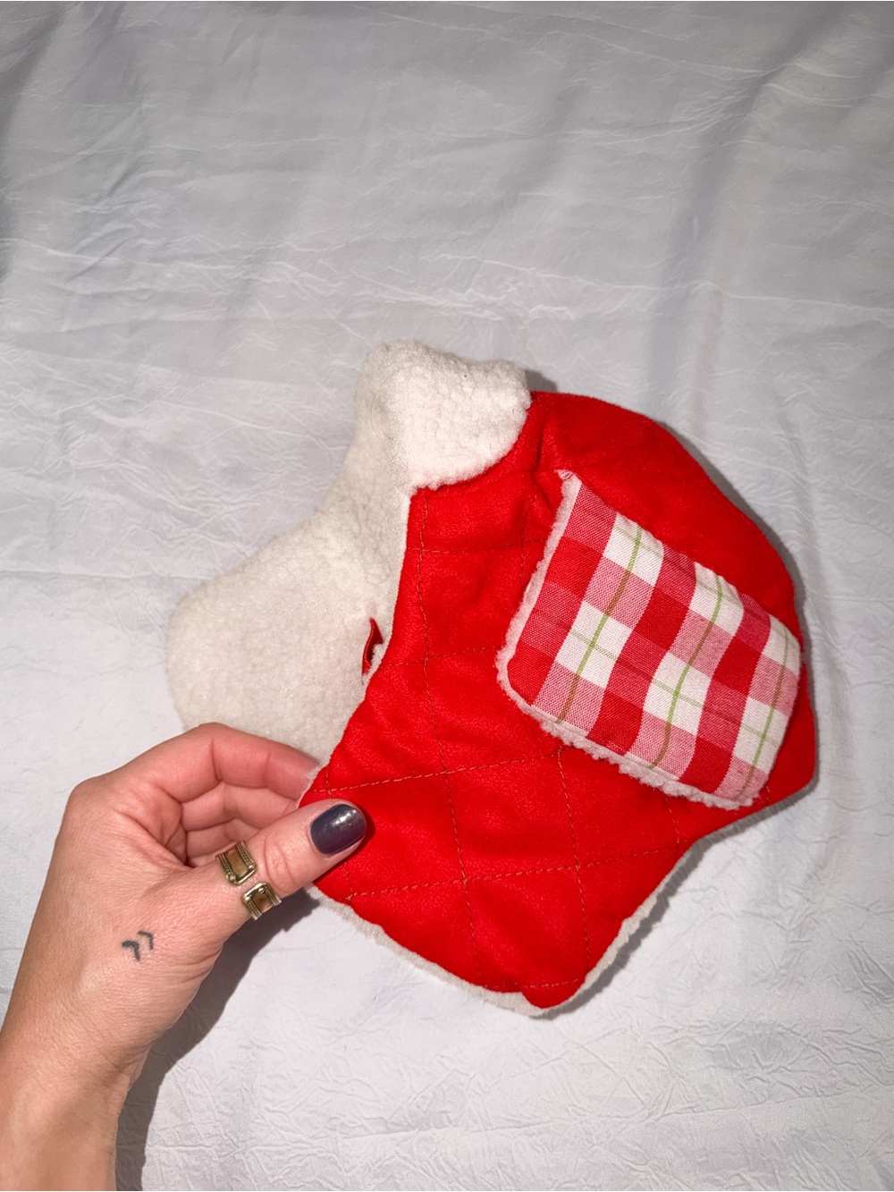 Boots & Barkley Red Trapper Dog Hat Quilted Target Holiday Christmas